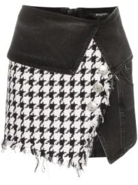 houndstooth denim wrap mini-skirt at Farfetch